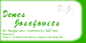 denes josefovits business card